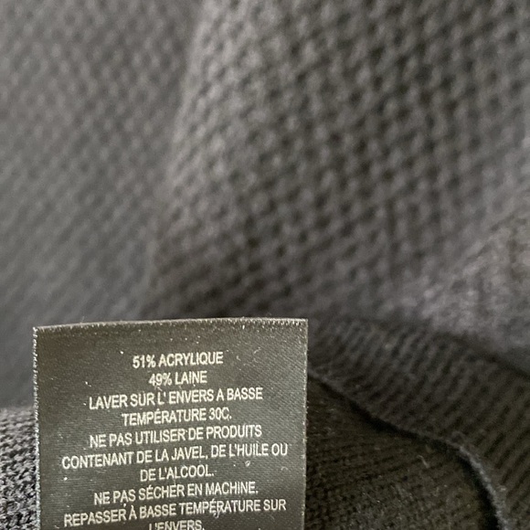 Ted Baker Quarter Zip Wool Blend Pullover Black Long Sleeve Men's Sweater 4(L) - Picture 11 of 14